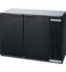 Beverage Air Backbar Refrigerator, 2 Sect, 48"x34", Solid Doors