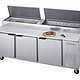 Beverage Air Pizza Top Refrigerated Counter, 3 Sect, 93", 39.8 cu. ft.