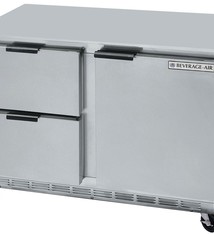 Beverage Air Undercounter Refrigerator, 2 Section, 48W, 13.9 cu. ft.