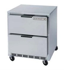 Beverage Air Undercounter Refrig, 27", 7.3 cu.ft. 6" Casters