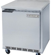 Beverage Air Worktop Refrigerator, 1 Section, 27W, 7.3 cu. ft. Solid door