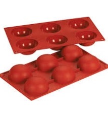 Fat Daddio's Hemisphere, Silicone, 6 Cavities