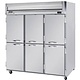 Beverage Air Reach-In Freezer, 3 Section, Solid Doors, 74 cu.ft.