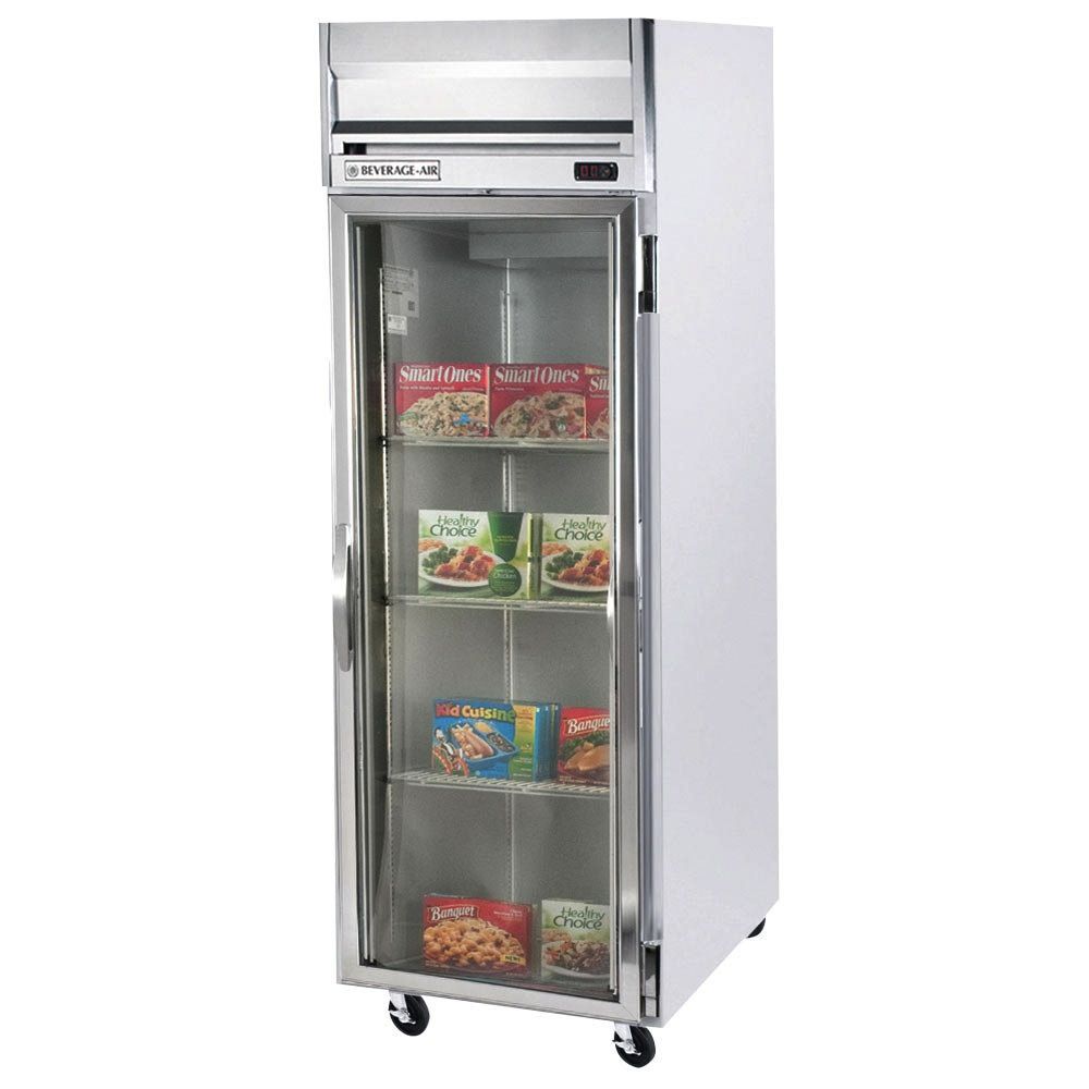 Beverage Air Reach-In Freezer, 1 Section, Glass Door, 24 cu.ft.