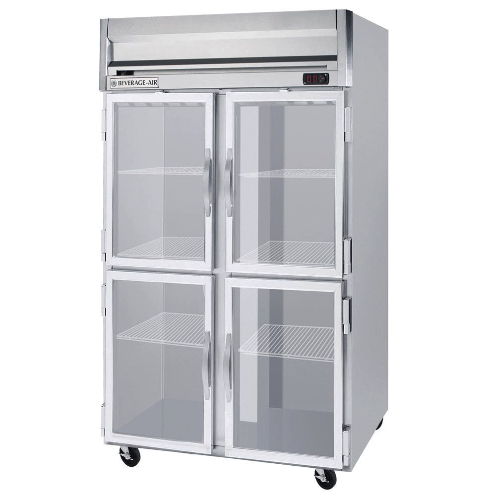 Beverage Air Reach-In Freezer, 2 Section, Glass Doors, 49 cu.ft.