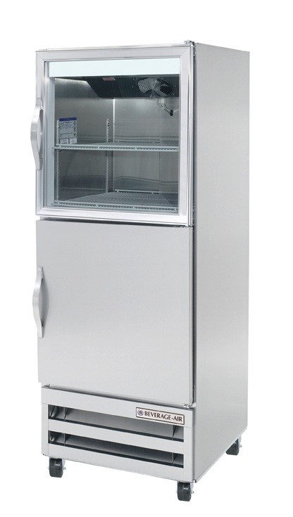 Beverage Air Pass-Thru Refrigerator, 1 Sect., Glass/Solid Door, 18.0 cu. ft.