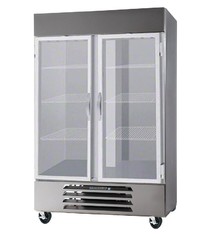 Beverage Air Reach-In Freezer, 2 Sect, Glass Doors, 49 cu. ft.