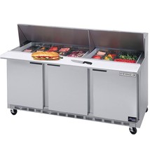 Beverage Air Sandwich Unit, 3 Section, 72", 21.5 cu.ft.