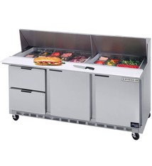 Beverage Air Mega Top, 3 Section, 72", 2 Drawer, 2 Door