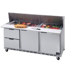 Beverage Air Mega Top, 3 Section, 72", 6 Drawer