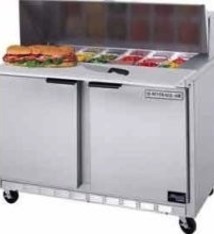 Beverage Air Sandwich Unit, 2 Section, 48", 13.9 cu.ft.