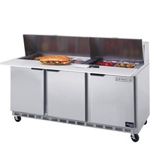 Beverage Air Sandwich Unit, 3 Scetion, 72", 21.5 cu.ft