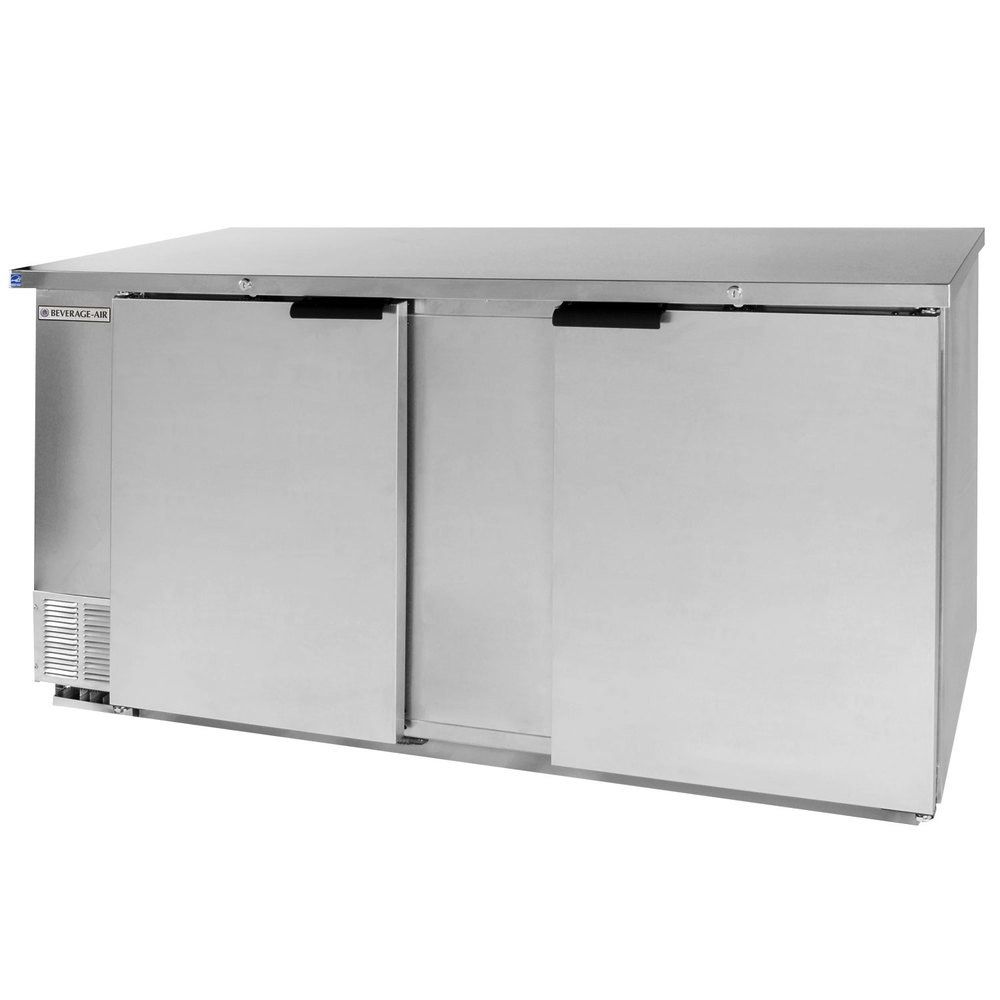 Beverage Air Backbar Refrigerator, 68"x37.25", Solid Doors
