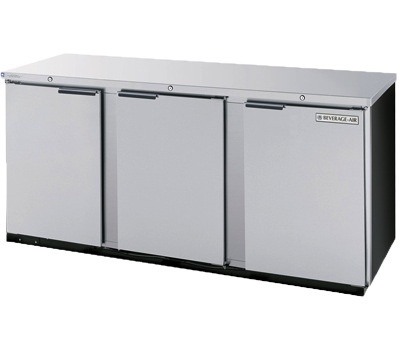 Beverage Air Backbar Refrigerator, 72"x34", Solid Doors