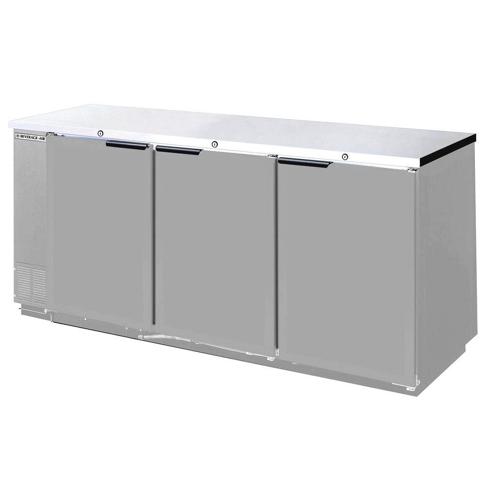 Beverage Air Backbar Refrigerator, 78"x37.25", Solid doors