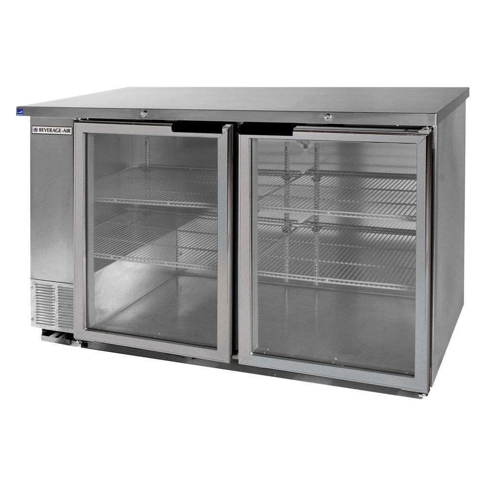 Beverage Air Backbar Refrigerator, 58"x37.25", Glass Doors
