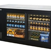 Beverage Air Backbar Refrigerator, 58"x37.25", Sliding Glass Doors