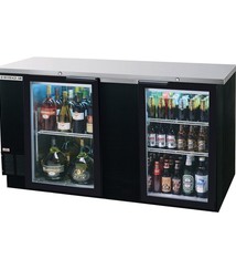 Beverage Air Backbar Refrigerator, 68"x37.25", Glass Doors