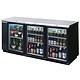 Beverage Air Backbar Refrigerator, 72"x34", Glass Doors