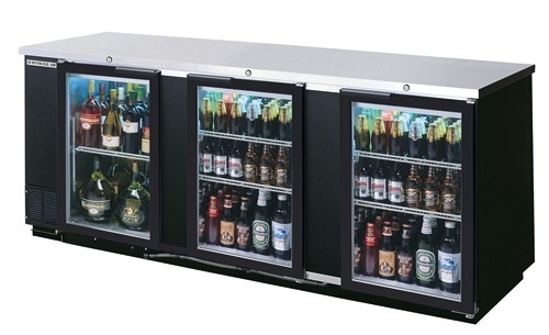 Beverage Air Backbar Refrigerator, 72"x34", Glass Doors