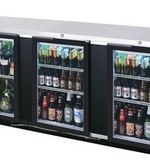 Beverage Air Backbar Refrigerator, 72"36", Glass Doors