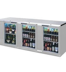 Beverage Air Backbar Refrigerator, 94"x37.25", Glass Doors