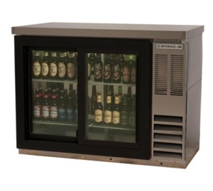 Beverage Air Pass-Thru Backbar Refrigerator, 48"x36", Sliding Glass Doors