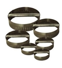 Allied Metal Dough Cutting Ring, S/S, Fluted, 7" x 3"
