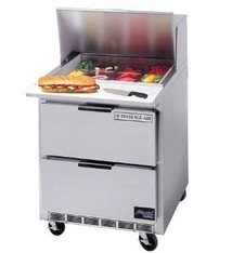 Beverage Air Sandwich Unit, 1 Section, 2 Drawer, 27", (8) 1/6 Pans