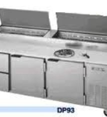 Beverage Air Pizza Prep Table, 93", 39.8 cu.ft.