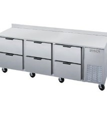 Beverage Air Worktop Refrigerator, 72", 21.5 cu.ft.