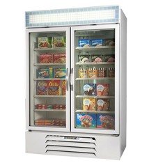 Beverage Air Freezer Merchandiser, 2 Sect., 49 cu.ft