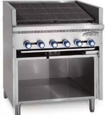 Imperial Floor Model Broiler w/Open Cabinet Base, (4) Burners, 24”
