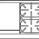 Imperial Range, 18” Griddle, (2) Burners - modular (no base), 36”