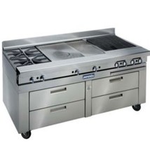 Imperial Range, Sizzle N Chill, Self-Contained, (4) Drawers, Cooktop, 72”