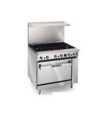 Imperial Range, (4) Burners, 18" Grates, (1) 26-1/2" Convection Oven, 36"