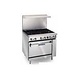 Imperial Range, (4) Burners, 18" Grates, (1) 26-1/2" Convection Oven, 36"