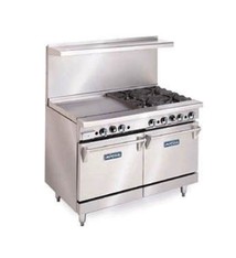 Imperial Range, (2) Burners, 36" Griddle, (1) Oven, (1) Cabinet Base, 48"