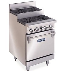 Imperial Range, (8) Step Up Burners, (1) Convection Oven, (1) Cabinet Base
