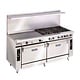 Imperial Imperial Range, (4) open burners, 48” griddle plate, (1) 26-1/2 wide convection oven, (1) standard oven, 273,000BTU, 72”