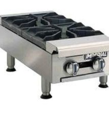 Imperial Gas Hot Plate, (2) Burners, 12”W