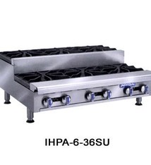 Imperial Gas Hot Plate, (6) Step Up Burners, 36”W