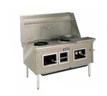 Imperial Chinese Gas Range, (3) Burners, 84” x 41” x 33”
