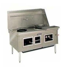 Imperial Chinese Gas Range, (4) Burners, 114” x 41” x 33"