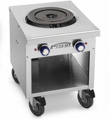 Imperial Electric Stock Pot Range, (1) Coil, Open Cabinet Base, 18” x 21” x 23.5”