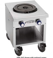 Imperial Electric Stock Pot Range, (2) Coils, Open Cabinet Base, 18” x 42” x 23.5”