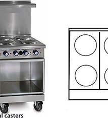 Imperial Electric Range, (4) Plates, (1) Cabinet Base, 24”