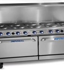 Imperial Electric Range, (10) Plates, (2) Convection Ovens, 60"