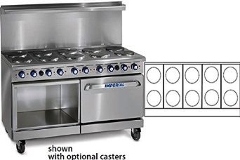 Imperial Electric Range, (10) Plates, (1) Oven, (1) Cabinet Base, 60”