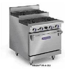 Imperial Range, (12) Step-up Burners, (1) Conv. Oven, (1) Cabinet Base, 72”